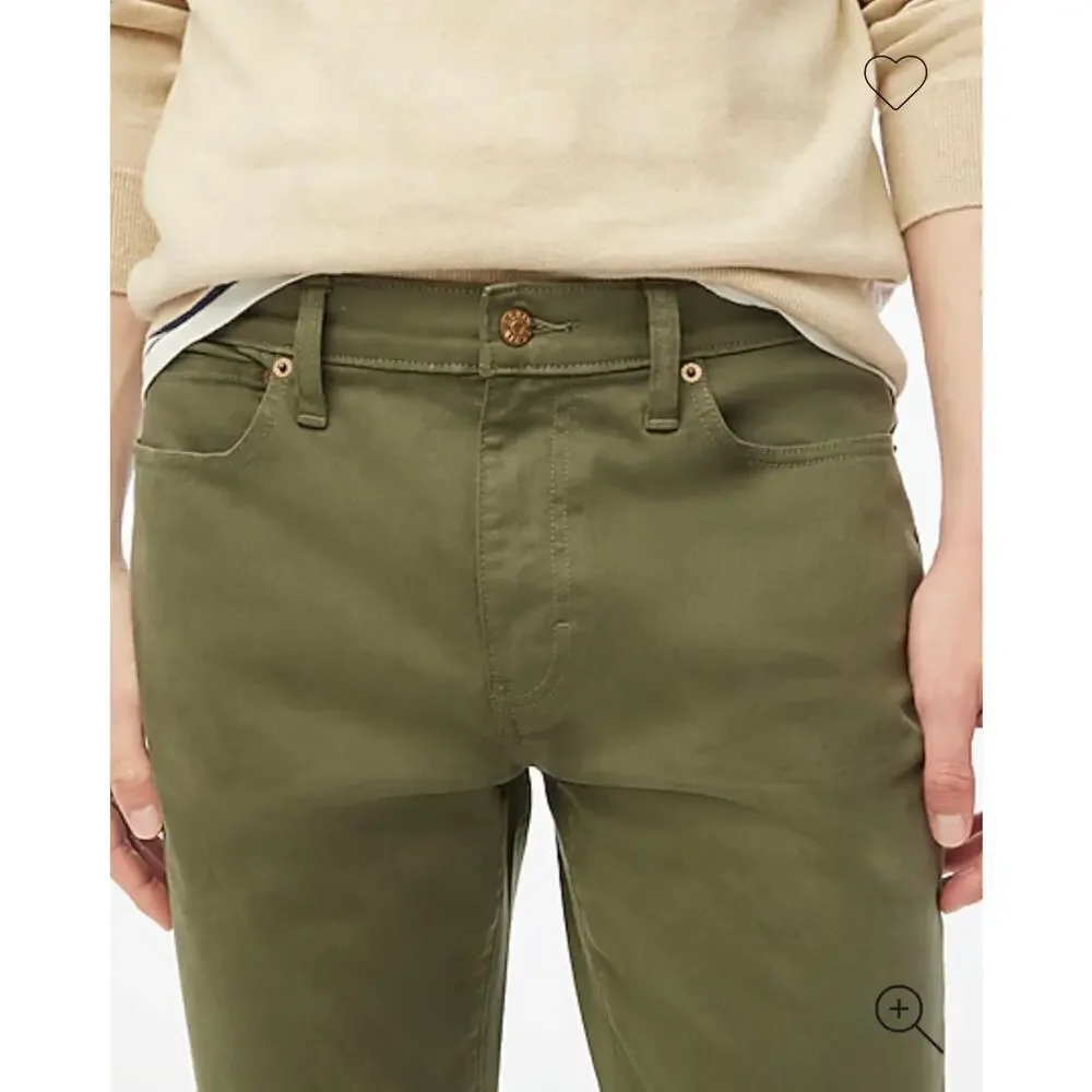 J. Crew Straight Fit Garment-Dyed Five-Pocket Pant Vintage Laurel Size 33/32 NWT